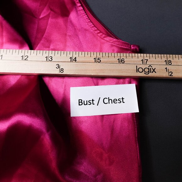 Womens Top 38 US 6 Pink Satin Retro Glam Draped Bow Loud Luxury Statement Y2K - Picture 8 of 11